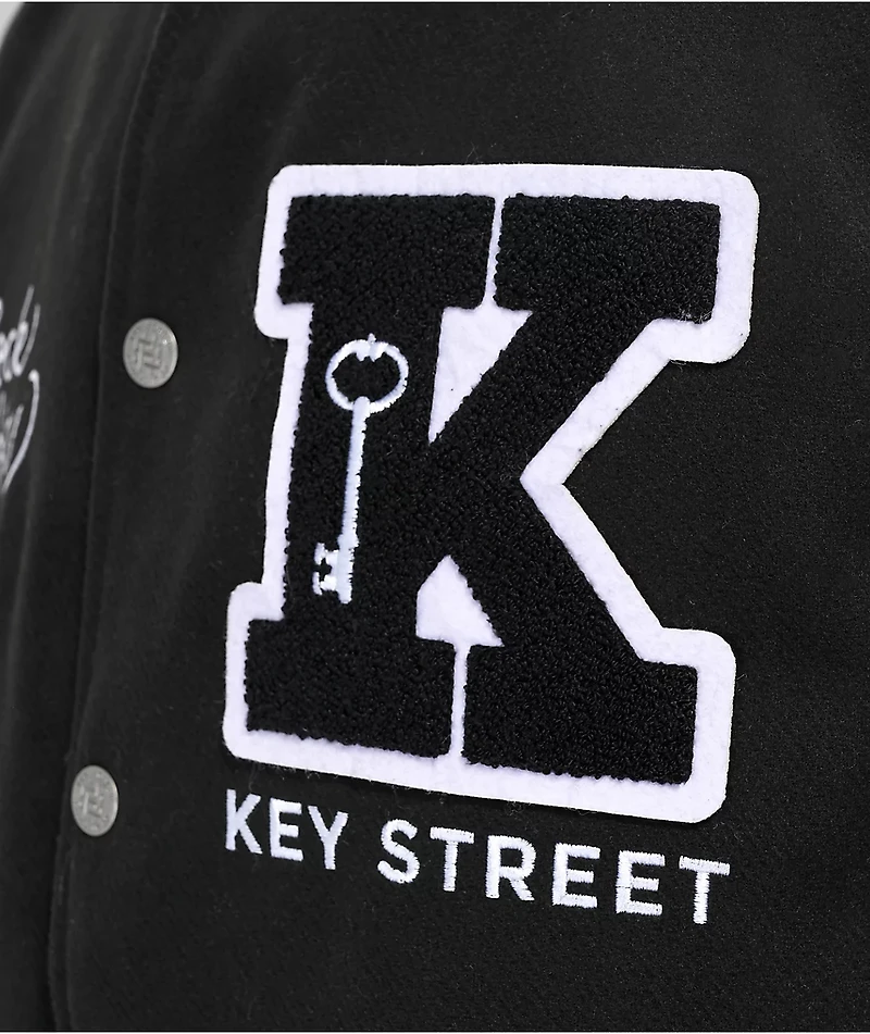 Key Street Lock And Black & White Varsity Jacket
