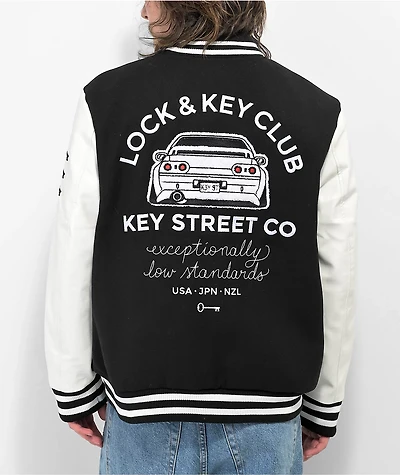Key Street Lock And Black & White Varsity Jacket