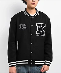Key Street Lock And Black Varsity Jacket
