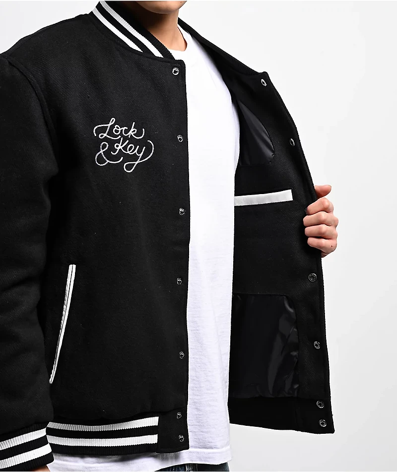 Key Street Lock And Black Varsity Jacket