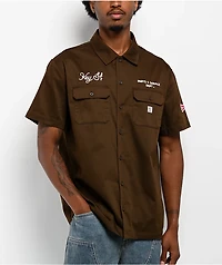 Key Street Parts & Service Brown Work Shirt