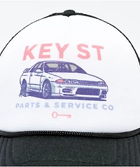 Key Street Parts And Service Black Trucker Hat