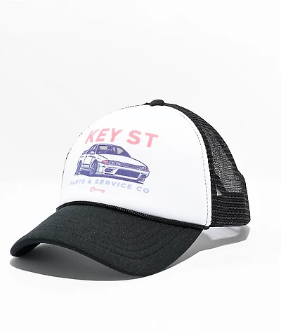 Key Street Parts And Service Black Trucker Hat