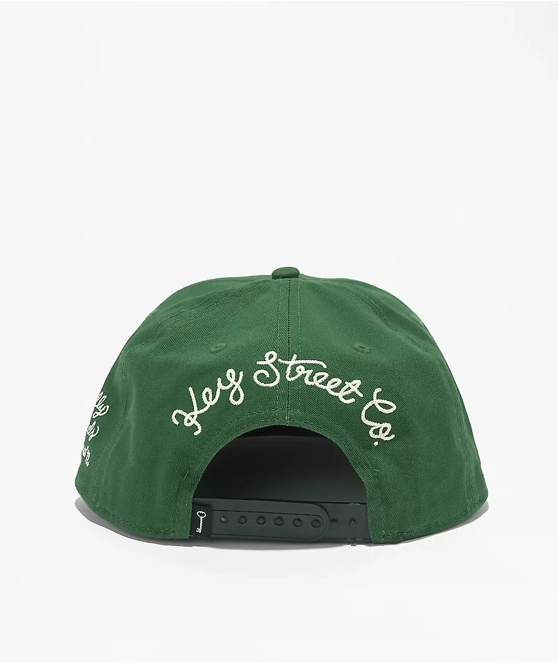 Key Street Parts Dept. Dark Green Snapback Hat