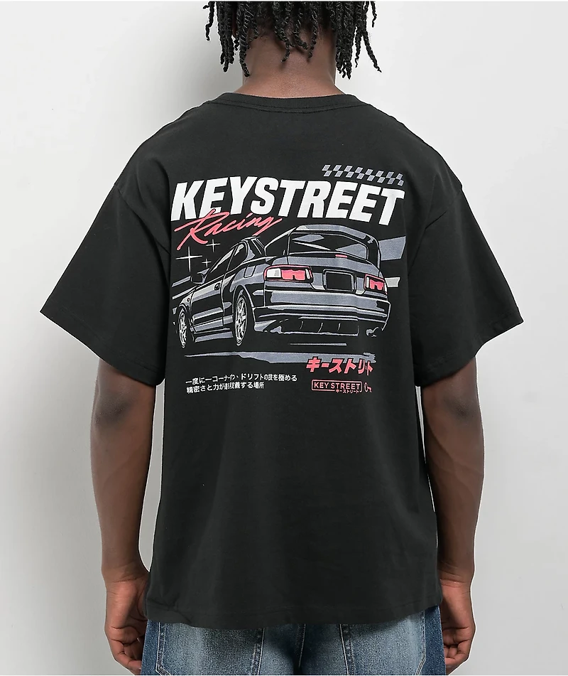 Key Street Racing Black T-Shirt