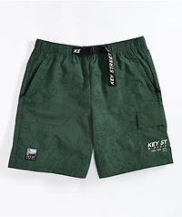 Key Street Road Map Green Board Shorts