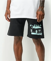 Key Street Saiko Black Sweat Shorts