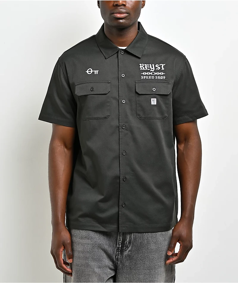 Key Street Speed Shop Black Work Shirt
