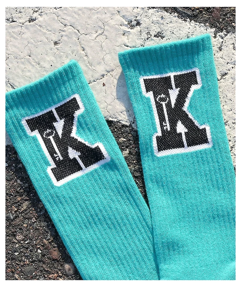 Key Street Turqouise Crew Socks