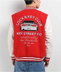 Key Street Varsity Red & White Jacket