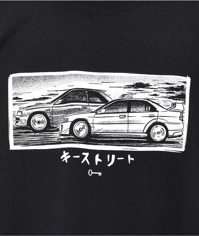 Key Street Versus 3 Black T-Shirt