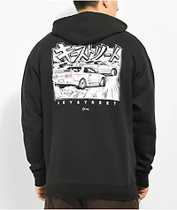 Key Street Versus Black Zip Hoodie