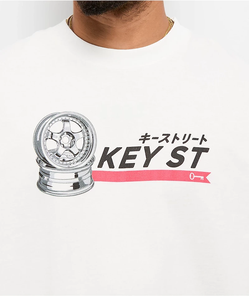 Key Street Wheels White T-Shirt
