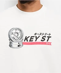 Key Street Wheels White T-Shirt