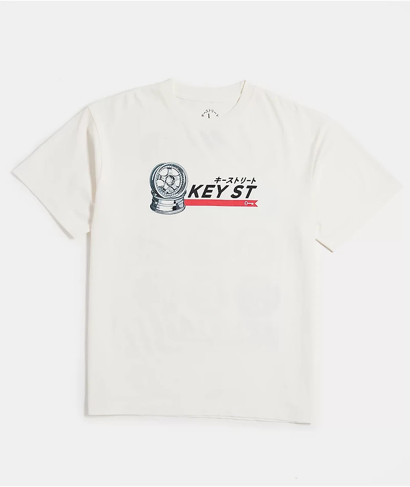Key Street Wheels White T-Shirt