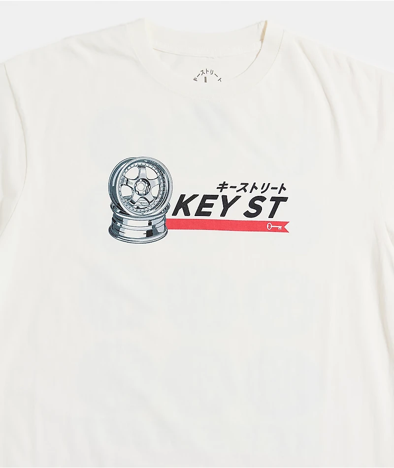Key Street Wheels White T-Shirt