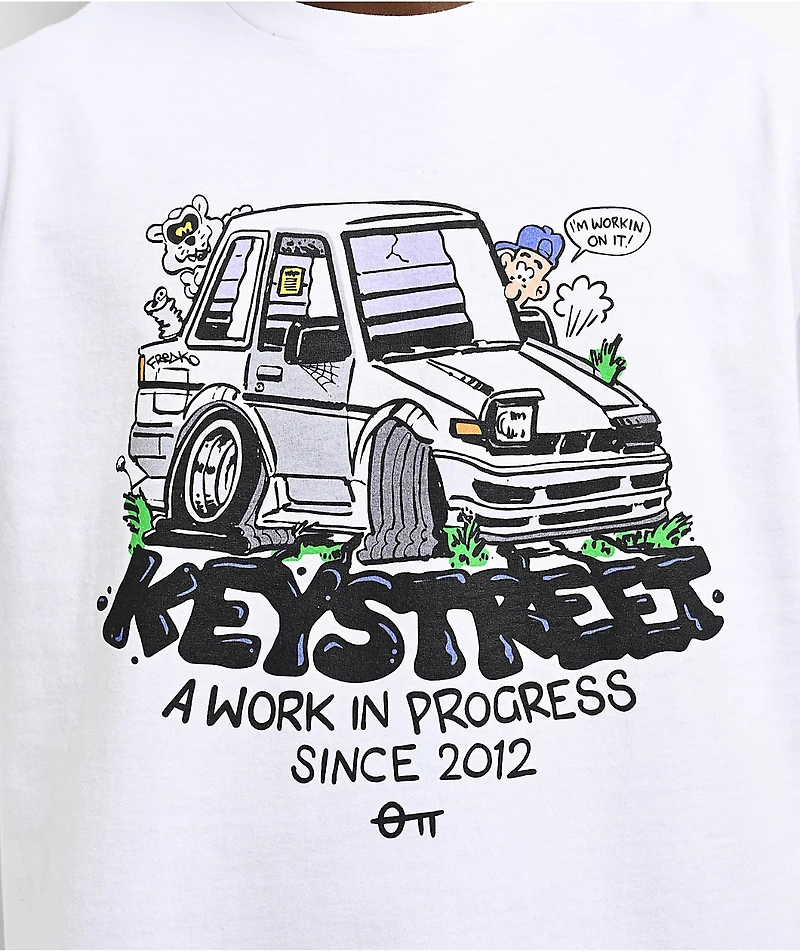 Key Street x Freakorico Work Progress White T-Shirt