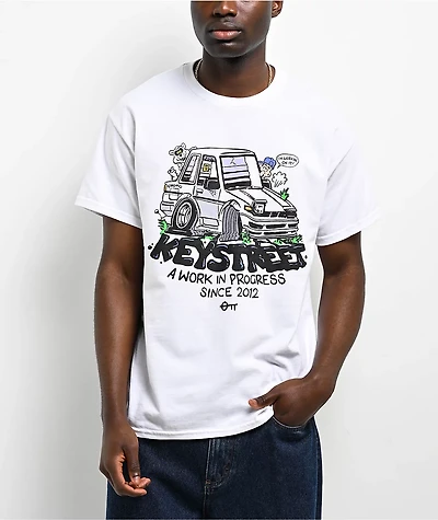 Key Street x Freakorico Work In Progress White T-Shirt