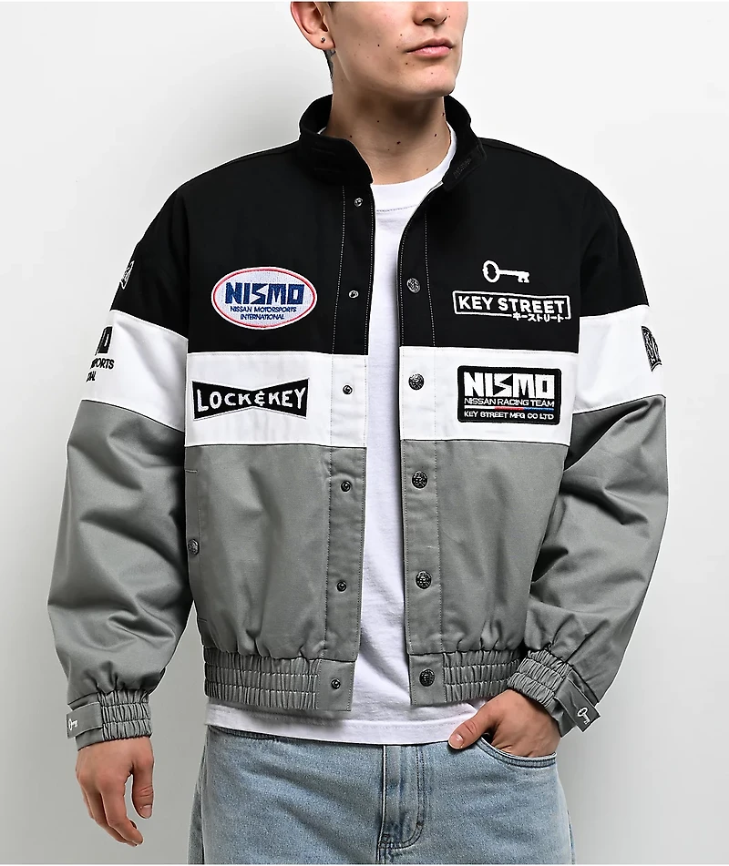 Key Street x NISMO Motorsport Black, White & Grey Racing Jacket