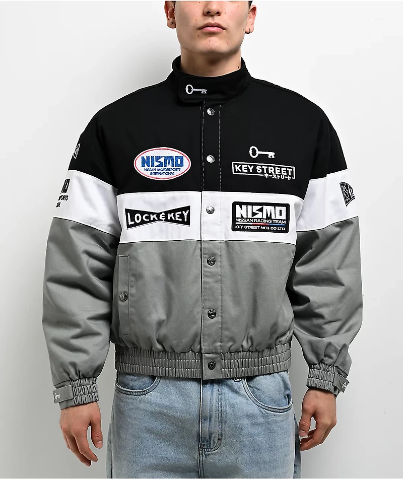 Key Street x NISMO Motorsport Black, White & Grey Racing Jacket