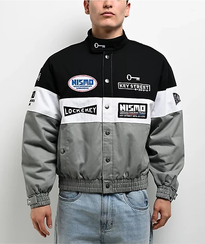 Key Street x NISMO Motorsport Black, White & Grey Racing Jacket