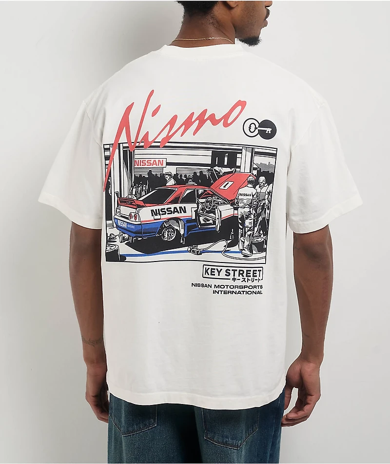 Key Street x NISMO Pit Crew White T-Shirt
