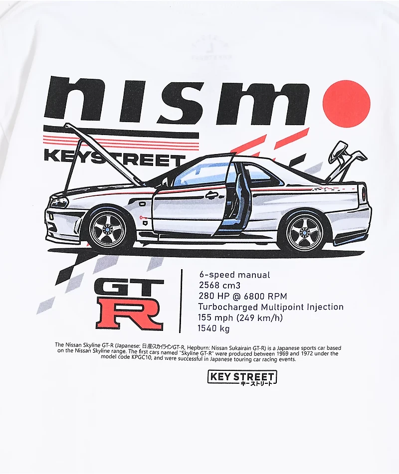 Key Street x Nismo Kids GTR White T-Shirt