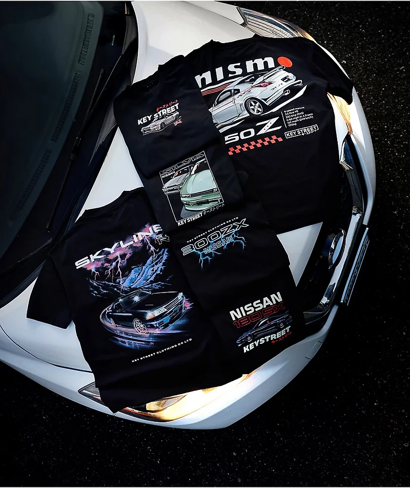 Key Street x Nissan 350Z Black T-Shirt