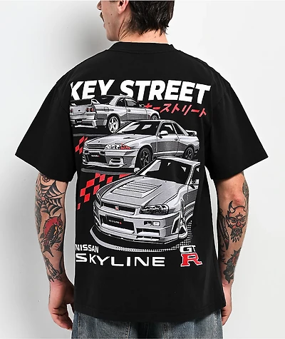 Key Street x Nissan Generations Black T-Shirt