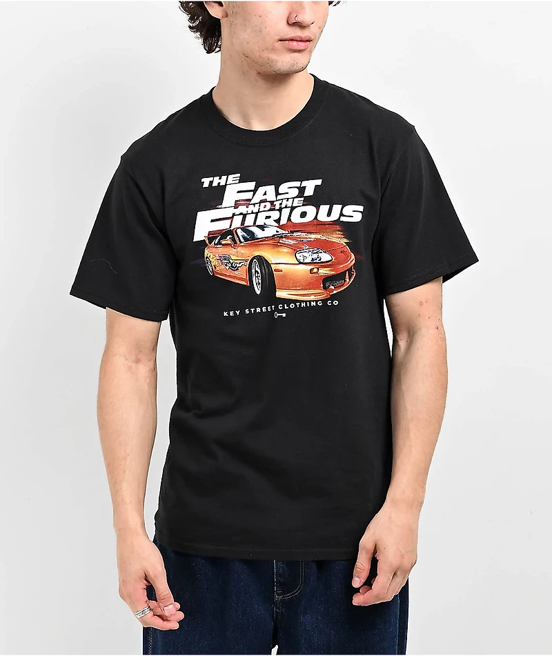 Key Street x The Fast And Furious Brian's Car Black T-Shirt