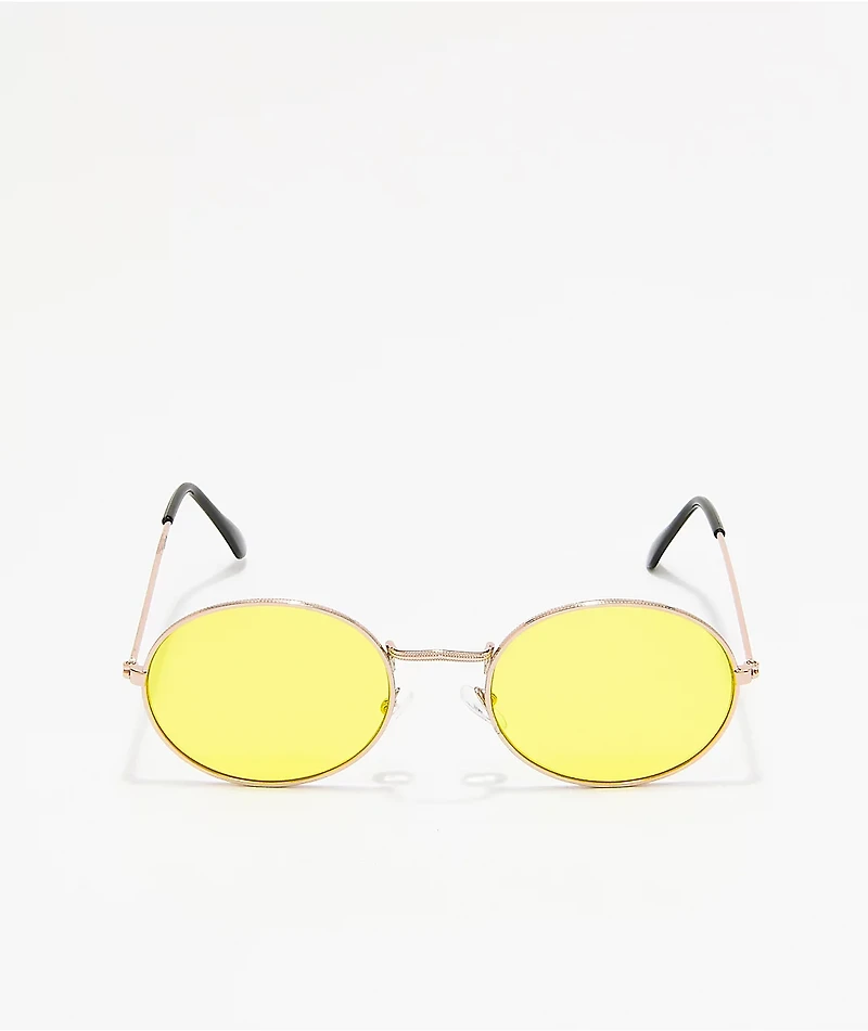 Kid Yellow Round Sunglasses