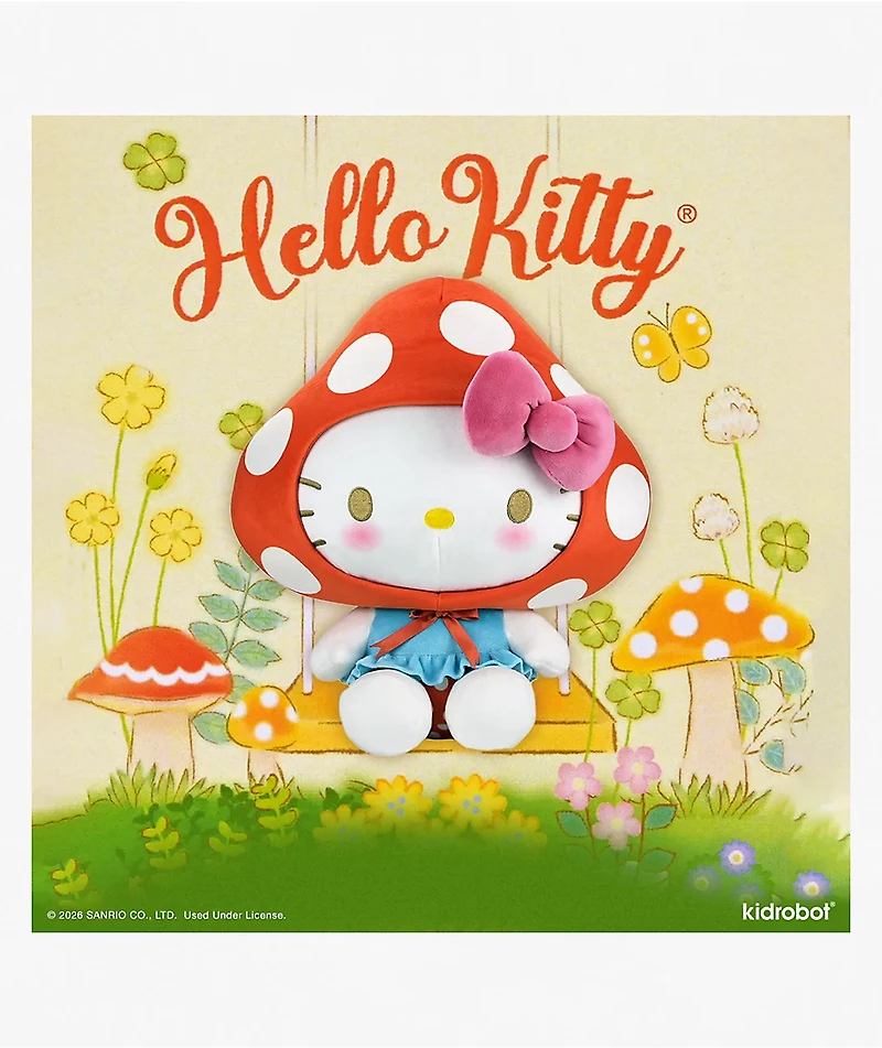Kidrobot x Hello Kitty Mushroom Plush Toy