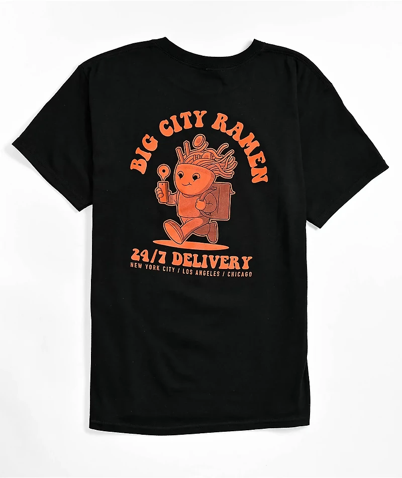 Kids Big City Ramen Black T-Shirt