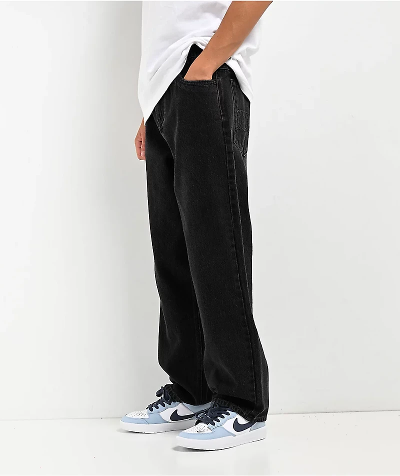 Kids Empyre Ultra Loose Shmutz Black Denim Jeans