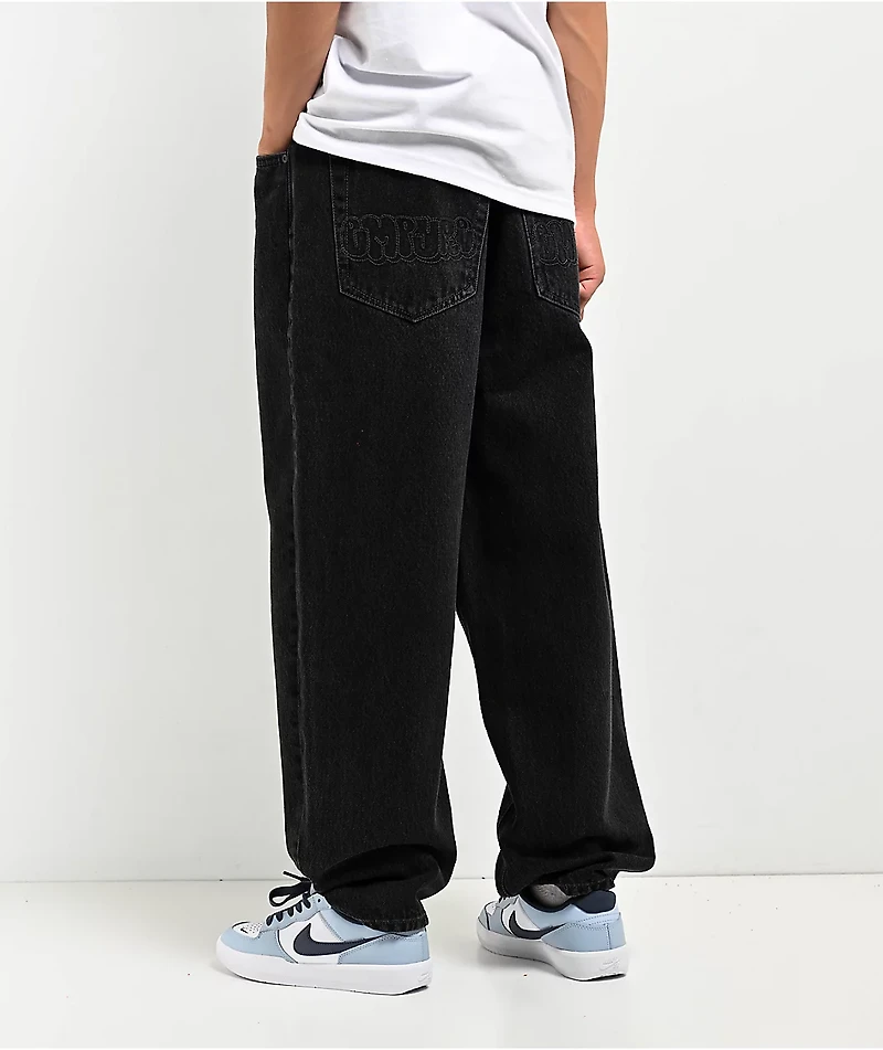 Kids Empyre Ultra Loose Shmutz Black Denim Jeans