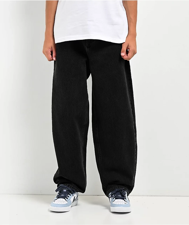 Kids Empyre Ultra Loose Shmutz Black Denim Jeans