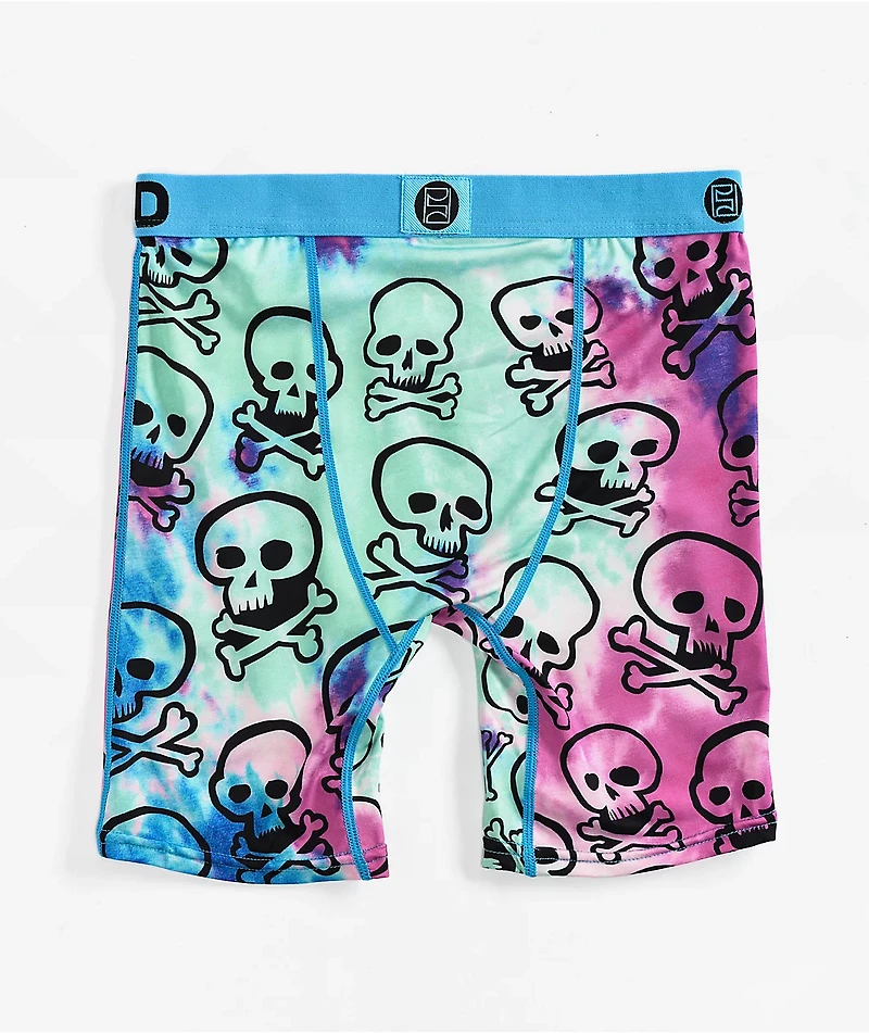 Kids PSD Washed Bones Blue Boxer Briefs