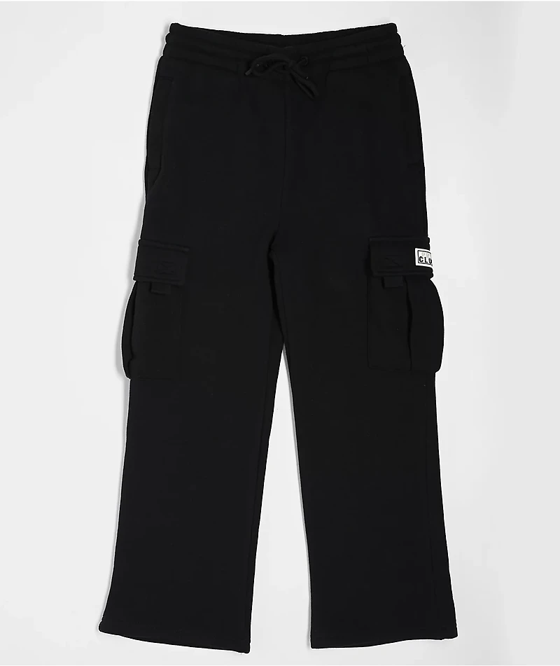 Kids Pro Club Black Cargo Sweatpants