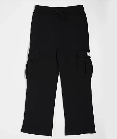Kids Pro Club Black Cargo Sweatpants