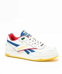 Kids Reebok BB4000 II Chalk White & Blue Shoes
