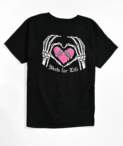 Kids Skate For Life Black T-Shirt