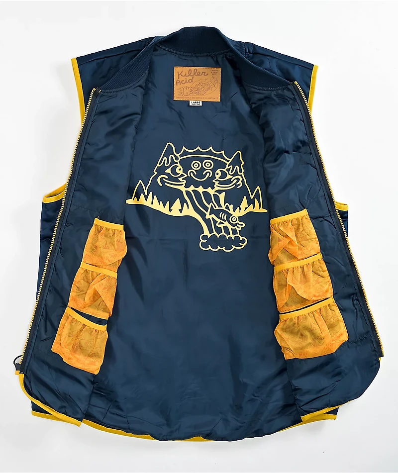 Killer Acid 6 Pack Navy & Yellow Vest