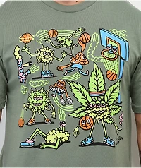 Killer Acid Basketball Sage Green T-Shirt