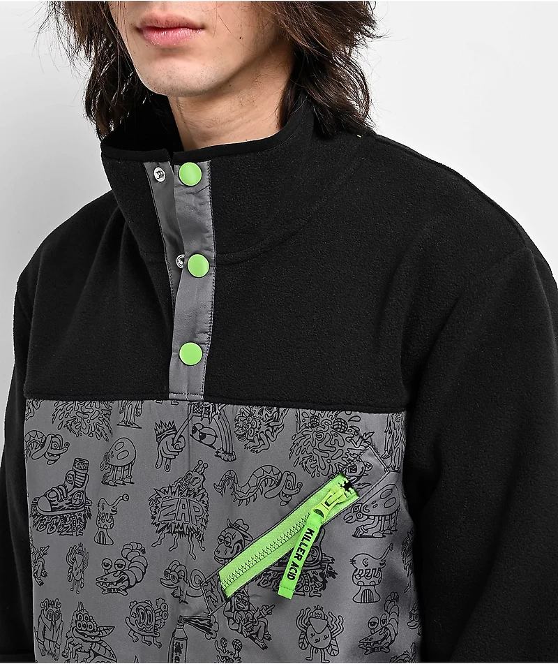 Killer Acid Buzz Off Black Fleece Jacket