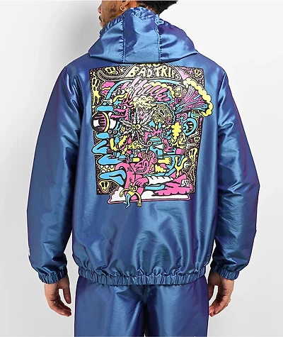 Killer Acid Cat Hologram Blue Windbreaker Jacket