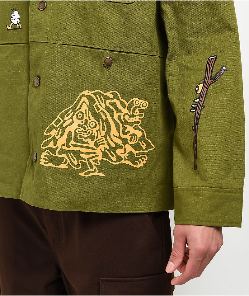 Killer Acid Freaks Of Nature Olive Chore Jacket