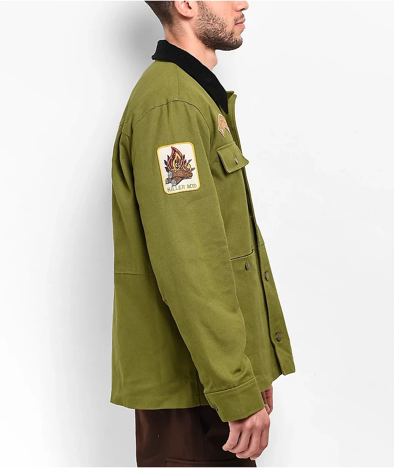 Killer Acid Freaks Of Nature Olive Chore Jacket