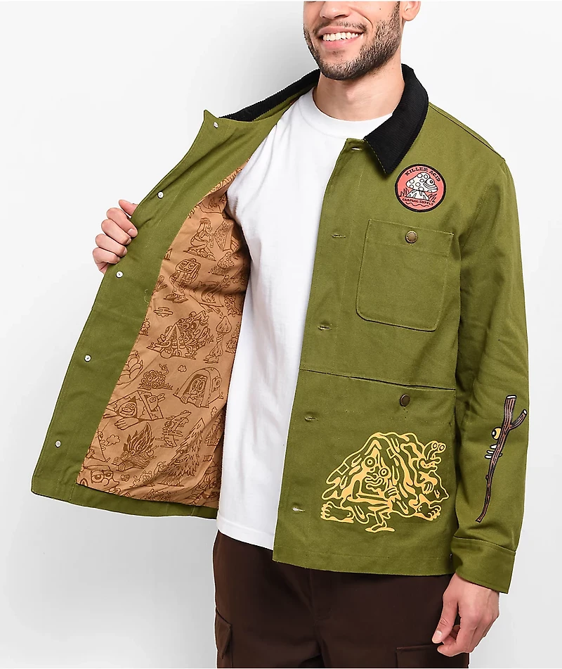 Killer Acid Freaks Of Nature Olive Chore Jacket