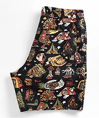 Killer Acid Get Lost Black Shorts