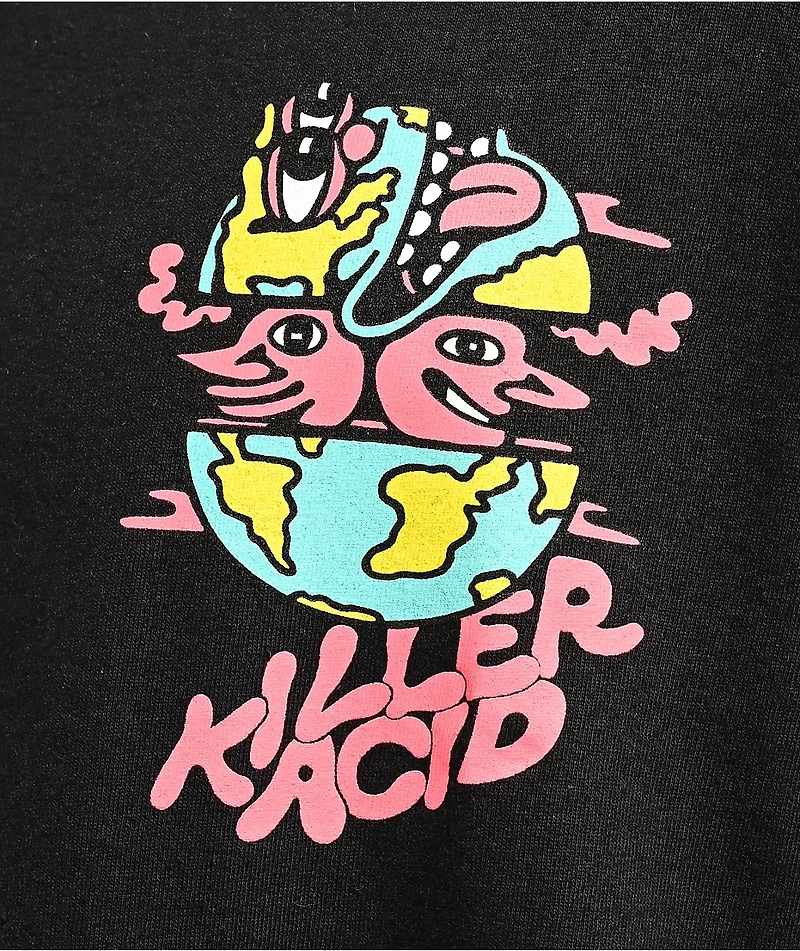 Killer Acid Globe Trotter Black T-Shirt